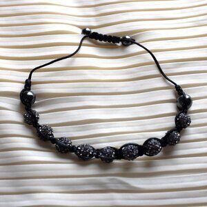 COPY - Black Crystal Hematite Shamballa Style bracelet